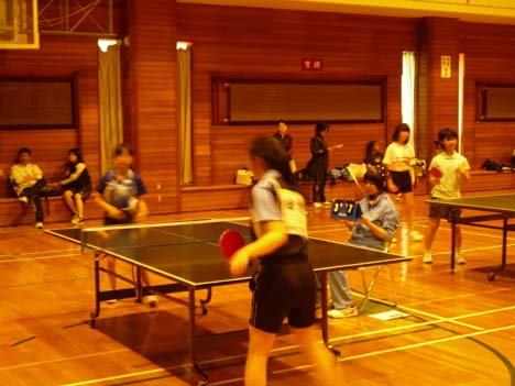 A table tennis competition.