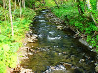 ウエンシリ岳の麓を流れる小川