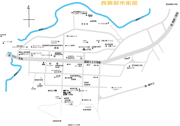 西興部市街図